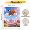 Disney Halloween Pumpkin Flying Car Candy Land Digital Oil Painting Art Painting Handmade Diy Home Decorations