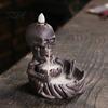 Meditation Tea Room Accessories Skeleton Incense Burner, Backflow Waterfall Cone Holder, Gothic Skull Creative Smoke Stick Holder for Halloween