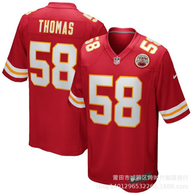 Kansas City Chiefs NFL Koszulka Piłkarska Patrick Mahomes 10 Premium Replika Krótki Rękaw Męska Kibice Odzież Drużyny Sportowej