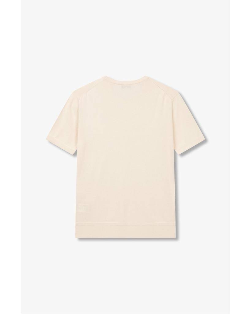 MAN ON THE BOON Essentials Short Sleeve Sweater_Cream 4714113012