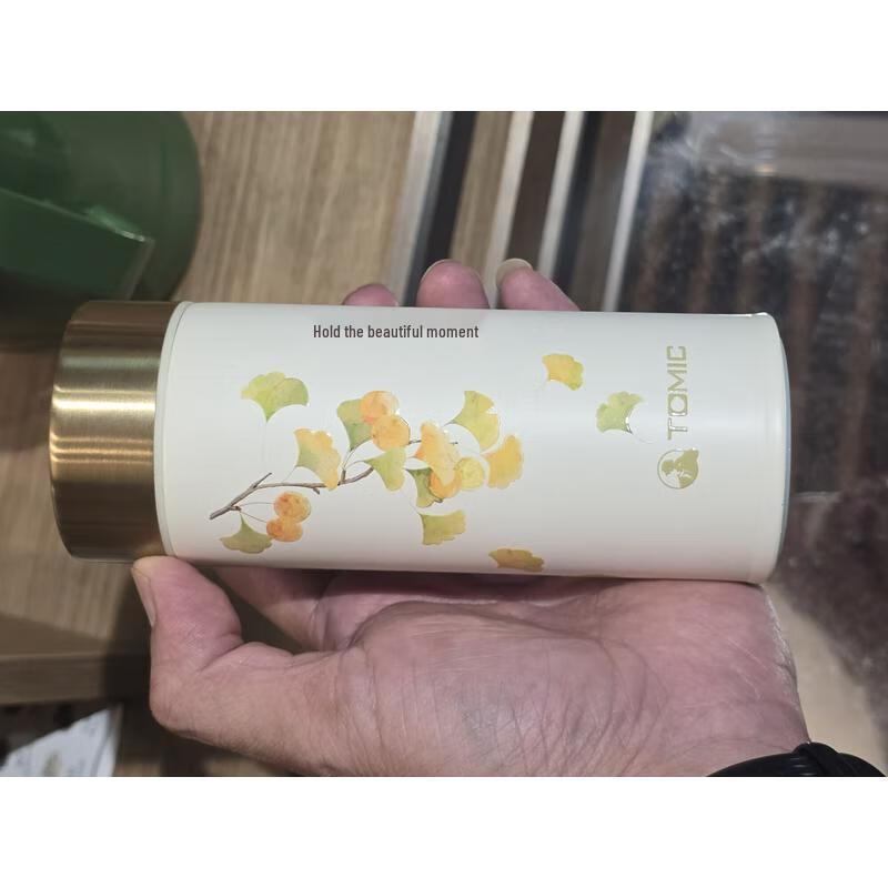 Temeike Ginkgo Mini Stainless Steel Vacuum Flask & Tea Gift Set