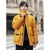 Winter New Thickened Hooded Down Jacket for Men, Versatile Casual Loose-Fitting White Duck Down Parka Coat