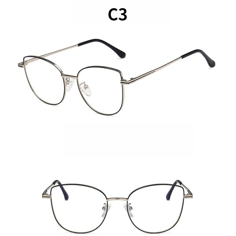 Damenbrille, Katzenaugen-Metallbrille.