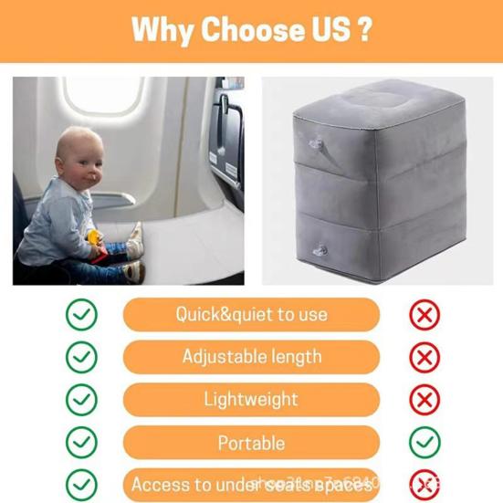 Baby Airplane Bed Foldable Anti-slip Strong Load Bearing Quick To Set Up Extra Fixing Strap Seat Extension Easy Storage