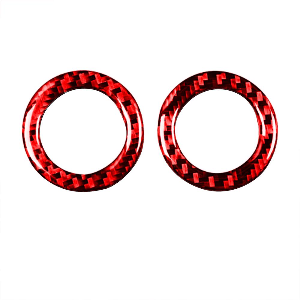 For Mini Cooper Hatch One R50 R53 2002-2004 Carbon Fiber Dashboard Both Side Defogging Air Outlet Ring Trim Car Interior Sticker