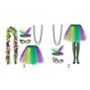 Mardi Gras Costume & Accessories for Carnival Party Festival Outfit Friends Gathering Celebration Props Mask Headband