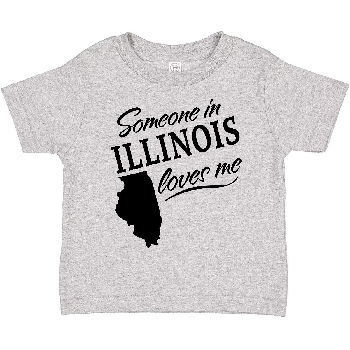 Inktastic Someone In Illinois Loves Me Toddler T-Shirt Home Family Grandparents 100