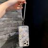 Glitter Crystal Rhinestone Floral Phone Case For Motorola Edge 60 Fusion 50 Neo Ultra Pro 40 Wrist Strap Gift girl
