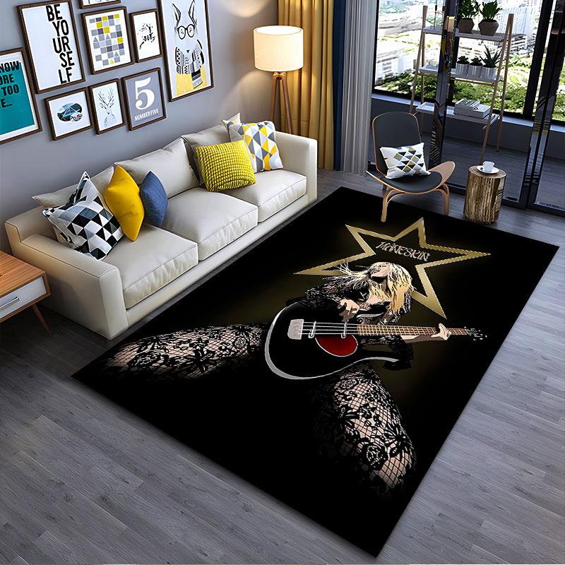 Rock Guitarist Star Carpet Suitable As a Non-slip Mat for the Living Room or Bedroom Sofa