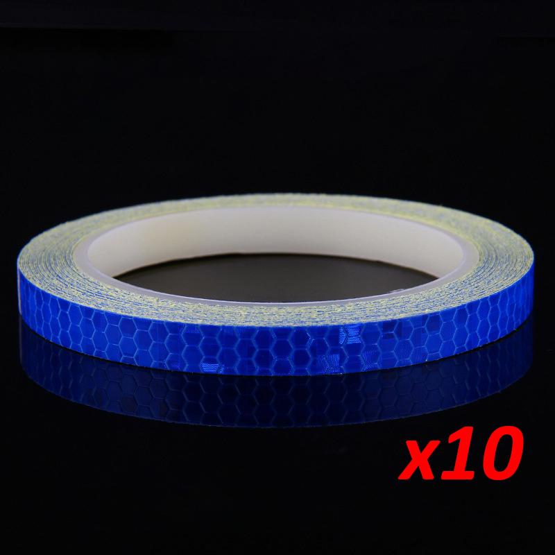 

10 шт. Высокоотражающая клейкая лента 8 м*1 см Флуоресцентная предупреждающая наклейка Велосипедные наклейки Велосипедные ленты Шлем Мотоцикл Скутер DIY