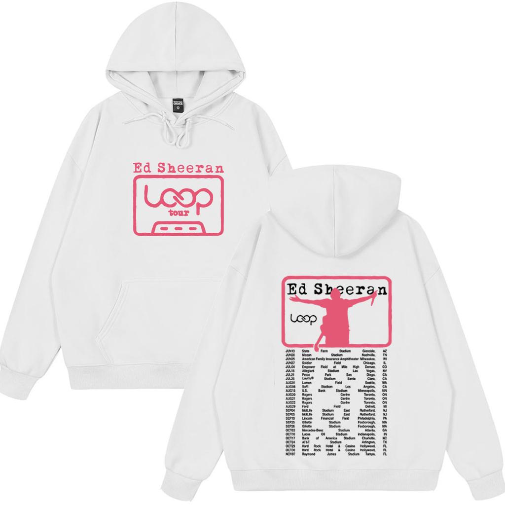 Ed Sheeran Loop Tour Print Sweatshirt Men Women Hip-hop Pullover Long Sleeves Casual Oversized Sweatshirts