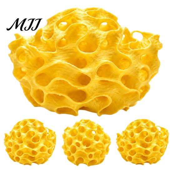 Aquatic Landscaping Accessories Aquarium Shrimp Cave, 3D Printed Honeycomb Betta Hide, Fish Tank Breeding Cave Hideout, Porous Sphere Shelter