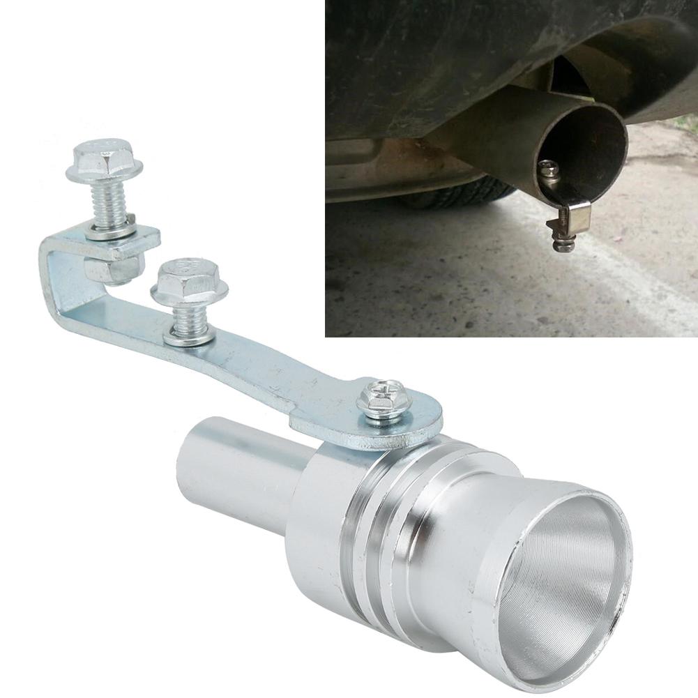 Aluminium Alloy Sound Tail Throat Exhaust Pipe Whistle Car Modified Part TC XL(Black)