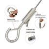 Adjustable 304 Stainless Steel Wire Rope with Double-Head Safety Hook and Spring Clip