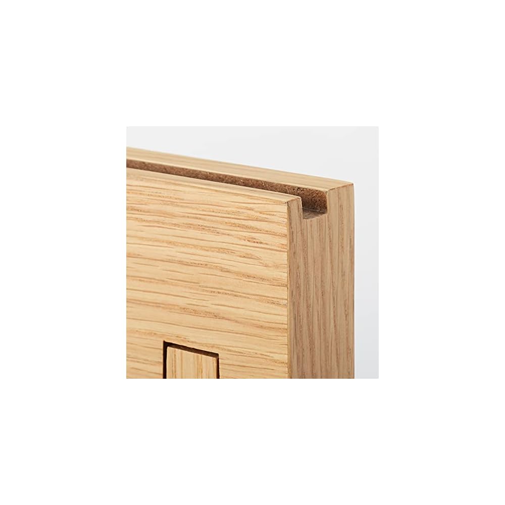 MUJI Wall-Mounted Furniture, 3-Hook Hanger, Oak Wood, 44cm (W) x 25cm (D) x 10cm (H), 44505083