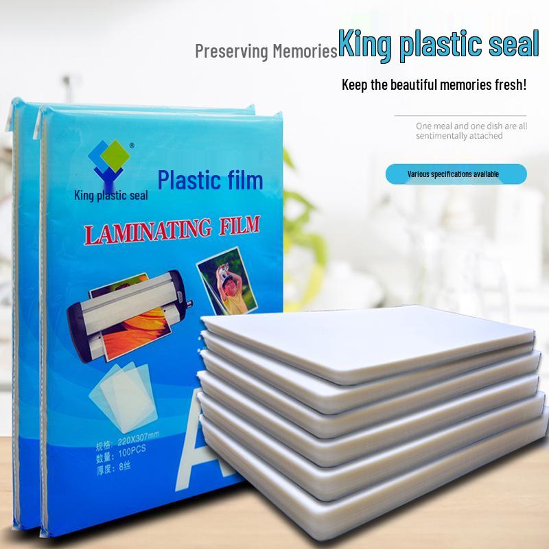 King A4 Laminierfolie - 100 Standard 5c Taschen für Foto-Heißversiegelung, Kostenloser Versand