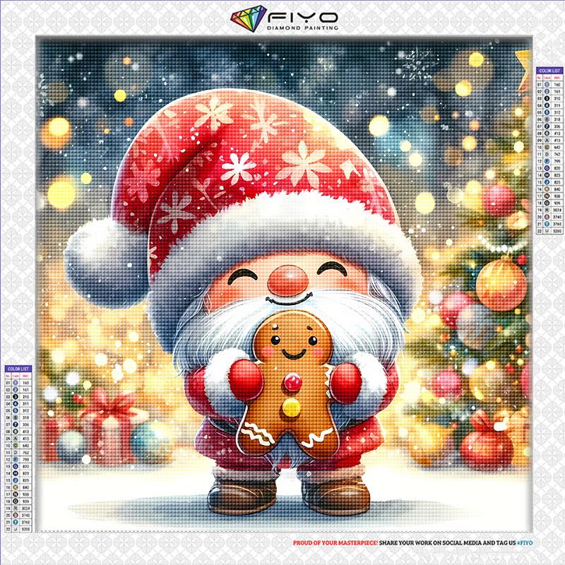 Diamantové malování Nové 2024 Vánoce Santa Claus 5D DIY Plná diamantová mozaiková umělecká kreslená trpasličí výšivka Domácí dekorace quadro