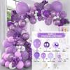 Purple Butterfly Balloons Garland Arch Kit Latex Ballon Birthday Party Decor Kids Adult Wedding Baloon Baby Shower Decor Ballon