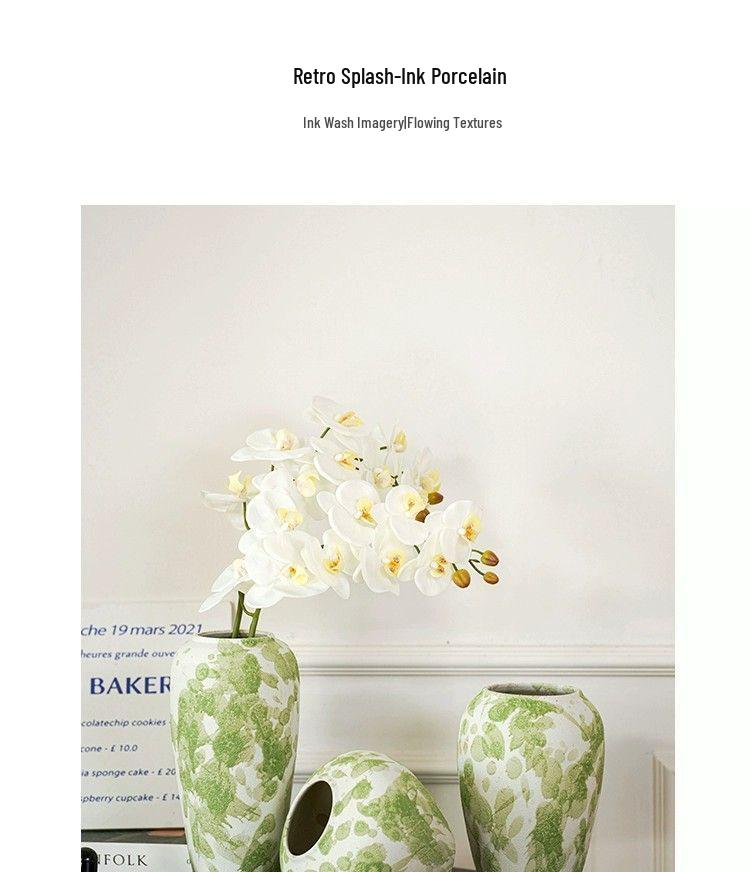 Wysokiej jakości chiński retro wazon ceramiczny: Ozdoba podłogowa do salonu do kompozycji kwiatowych