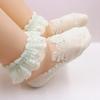 Summer Girl Socks Lace Flower Princess Newborn Baby Socks Cotton See Through Anti Slip Socks