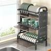 Multifunctional Carbon Steel Kitchen Dish Drying Rack