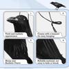 Crow Decoy For Attracting Birds Life-Sized Realistic Crow Statue Decorative Halloween Animal Bird Figurine For Porch Yard Garden
