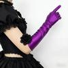 Shiny Long Gloves Elastic Women Mittens Cool Patent Leather Gloves  Party