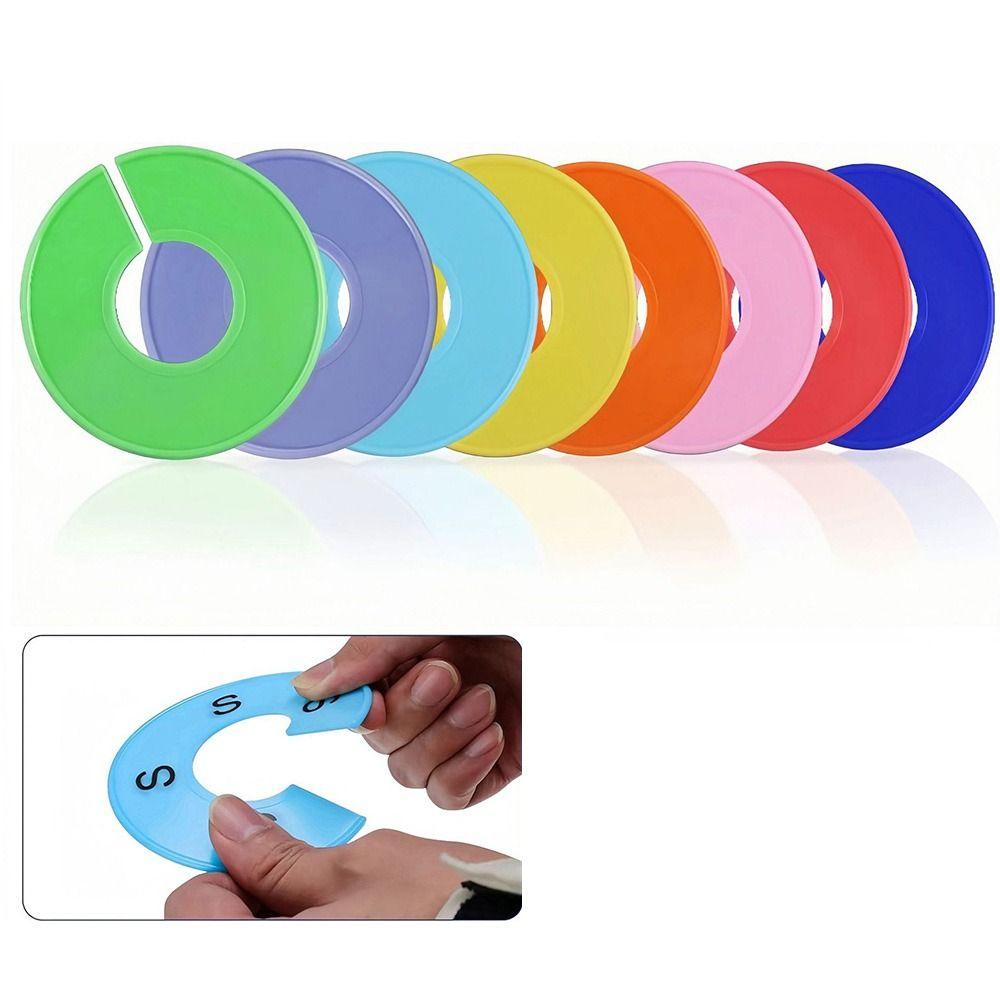 5Pcs Organizing Hangers Clothing Rack Size Dividers DIY Craft Round Garment Labels Wardrobe Separator Plastic