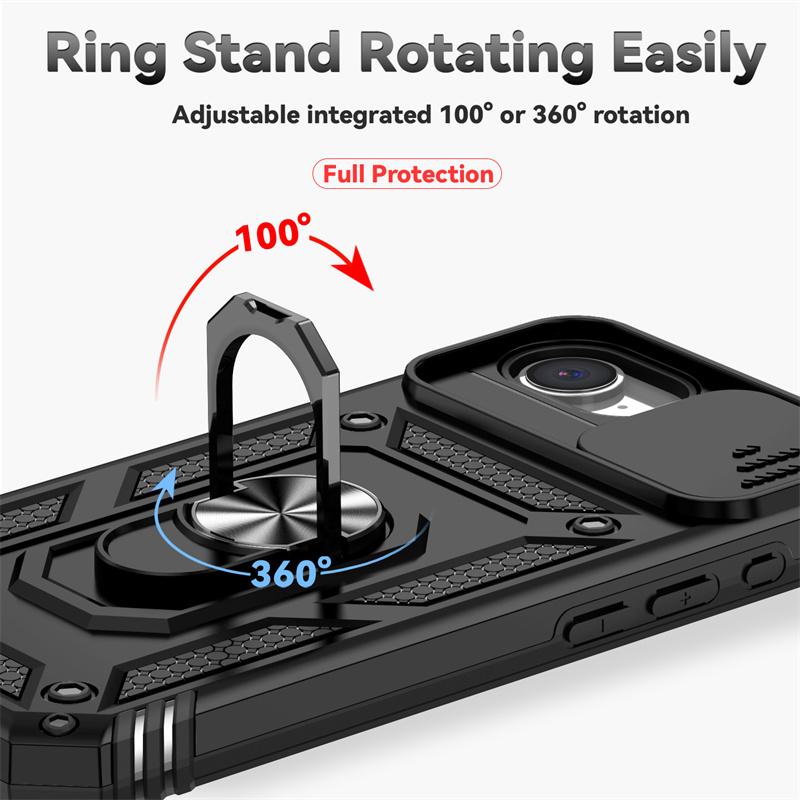 For IPhone 16e Cover Bumper Shockproof Armor PC Silicone Slide Camera Lens Protector Cover for IPhone 16e Otter Armor Box