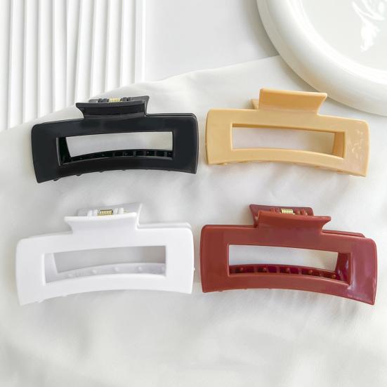 2Pcs Women Hair Claws Non-Slip Safe Grip Square Frosting Hair