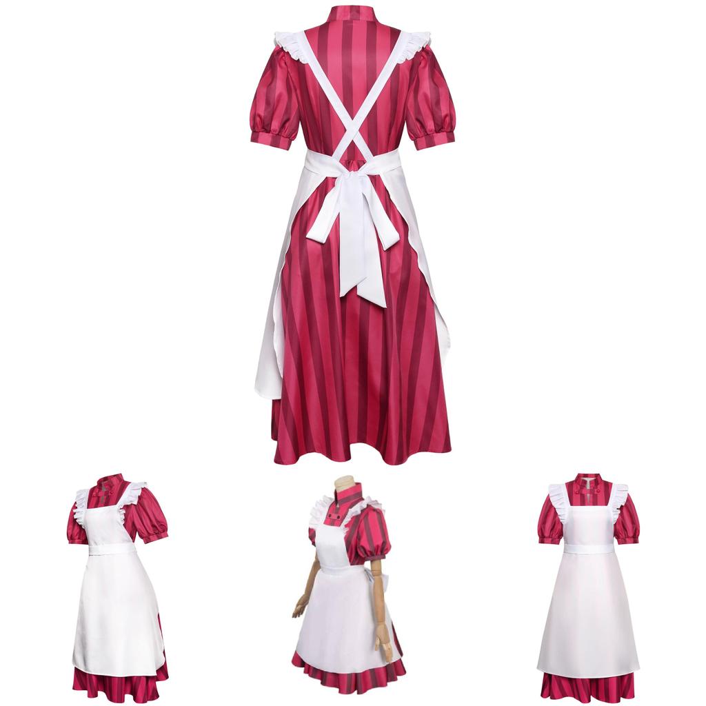 Halloween Cosplay Costume Lovely Egret And Young Tongzi Apron Dress Anime Character Play Stage Uniform