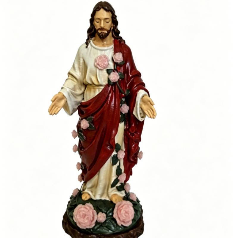 Resin Jesus Christ Collectible Figure Blessed Blessing Jesus Catholic Religious Statue For Christian Prayer Altar Gift Home Deco