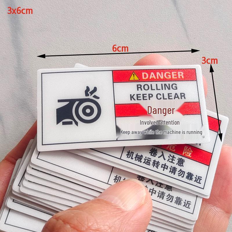 PVC Electric Shock Hazard Warning Sign for Mechanical Equipment