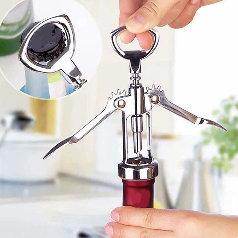Classic Bottle Opener High Quality Zinc Alloy Wine Bottle Opener Champagne Bottle Opener And Stainless Steel Drill Bit