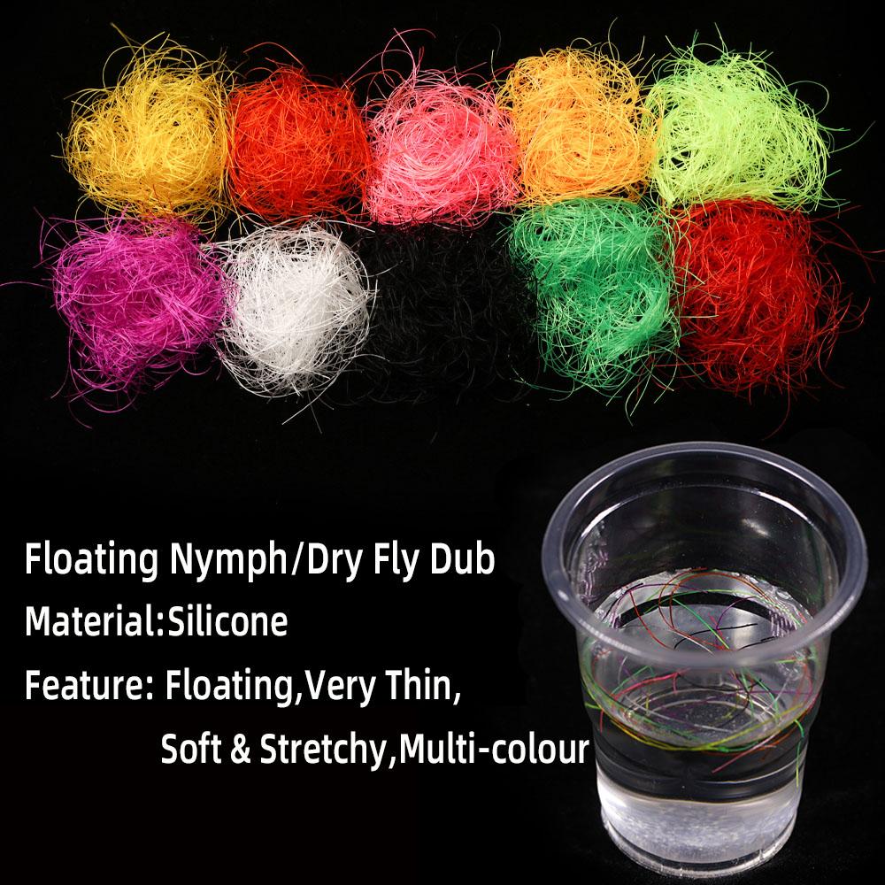 2g/opakowanie Pływająca nimfa/sucha mucha Dub Fly Tying Silikonowy materiał do dubbingu Przynęty wędkarskie 10 dostępnych kolorów