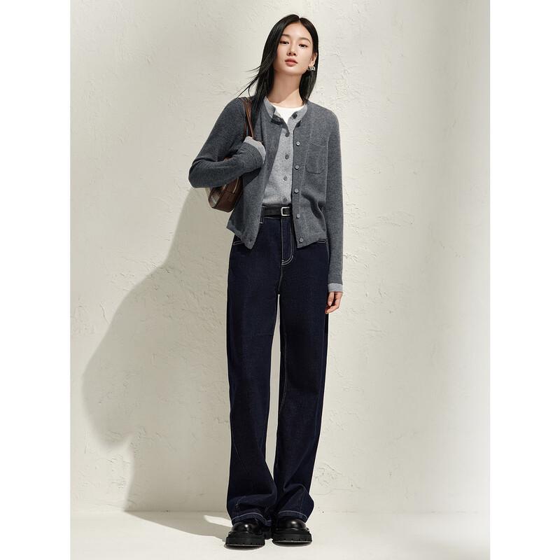 JOOZE ANNAKO Women's 100% Wool Faux Two-Piece Knit Sweater