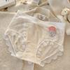 Women S Mid Waist Lace Modal Underwear 7a Antibacterial Plus Size Panties