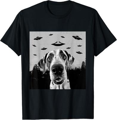 Alien UFO Funny Great Dane Dog Lover Men Women Kids T-Shirt