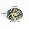 Gürtel aus einer Legierung, Western-Denim-Gürtel, Rodeo-Gürtel mit glatter Schnalle