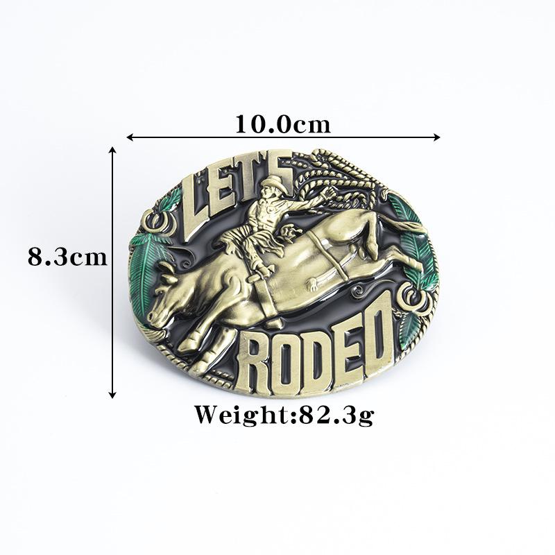 Gürtel aus einer Legierung, Western-Denim-Gürtel, Rodeo-Gürtel mit glatter Schnalle
