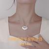 S990 Sterling Lucky Lotus Longevity Lock Necklace Baby Kids Gift
