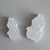 Silicone Molds For Christmas Epoxy Resin Art Craft Mold Non-Stick 2 Cavities Snowman Mold Multifunctional Ornament Silicone Mold
