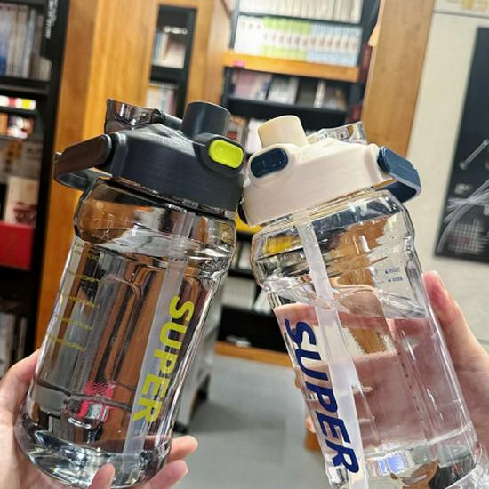 Extra Large High-Temperature Resistant Sports Water Bottle with Straw - Portable Fitness Kettle