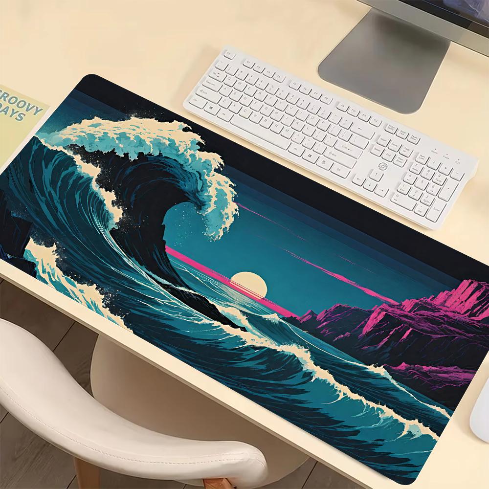 Oil Painting Landscape Mouse Pad Large Gaming Mats Nonslip Rubber Base x Desk Mat Washable Pads for Game Office Playmat