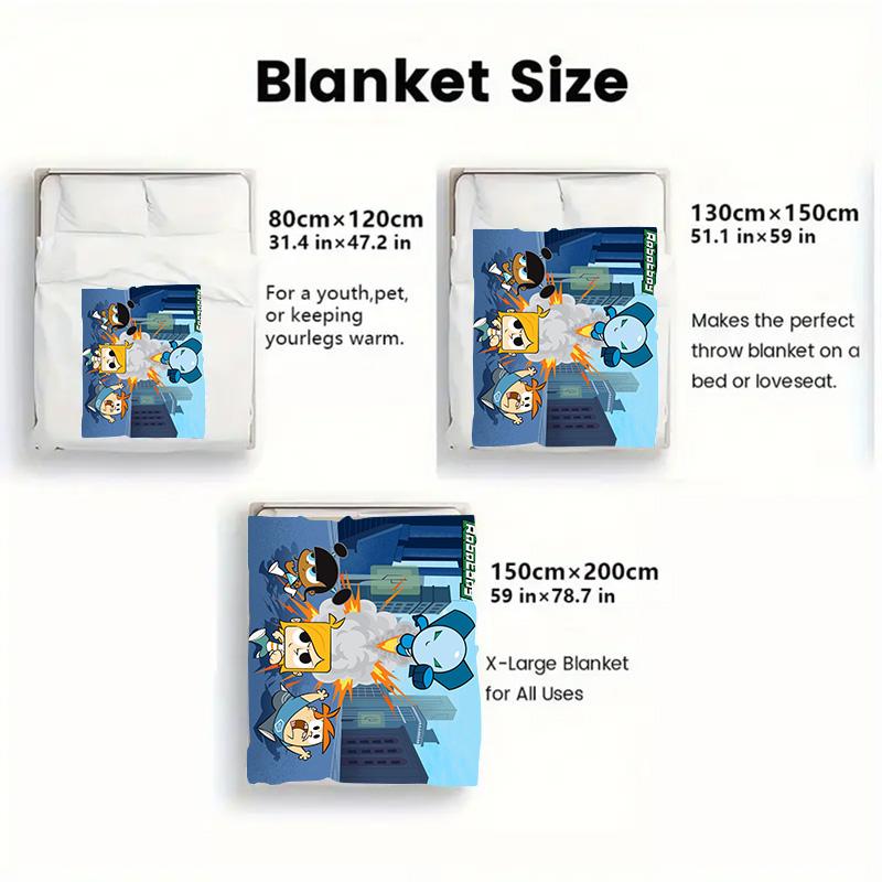Robotboy 2D Flat Pattern Flannel Blanket High quality All Seasons Warmth and Comfort Perfect for Christmas Gifts.DMT0925380