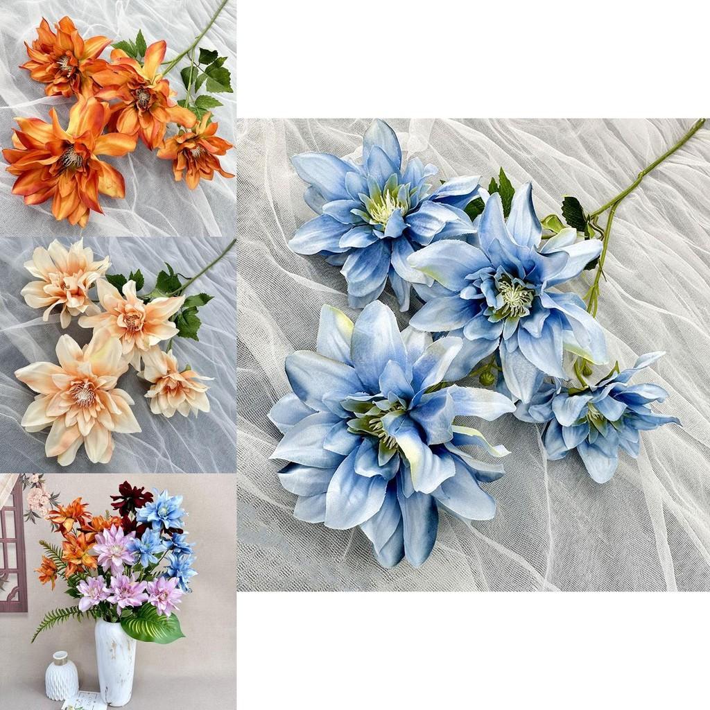 Realistic Artificial Dahlia Flowers For Wedding Ceremony And Home Decor