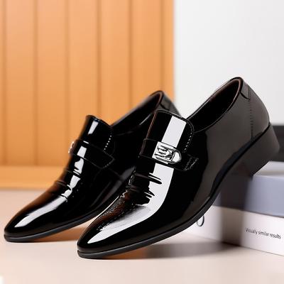 Men's Leather Shoes Business Shoes Men's British Pointed Casual Breathable Shoes Wedding Shoes