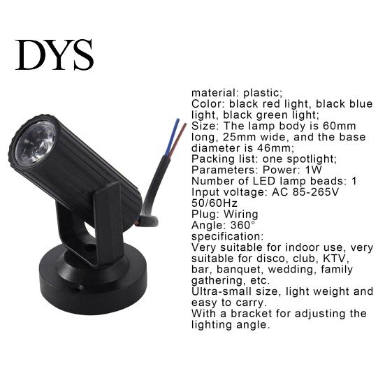 LED Spotlight Mini Stage Light Beam Projector Lamp Party Disco DJ Club Music Bar