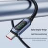 Toocki 66W Fast Charging USB-C Cable with Digital Display for Huawei, Honor, and Xiaomi.