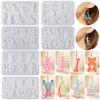 Silicone Earring Molds Animal Series Resin Drop Moulds Crafting Pendant Molds Suitable for Jewelry and Craft Project